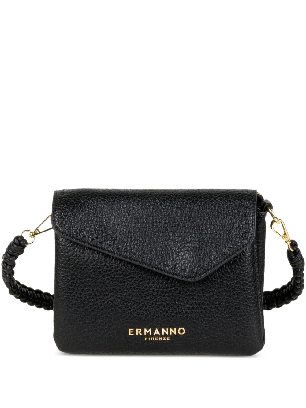 ERMANNO FIRENZE braided-handle shoulder bag - Nero