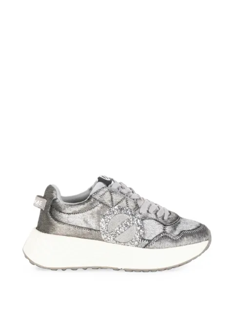No Name Carter glitter-logo metallic sneakers