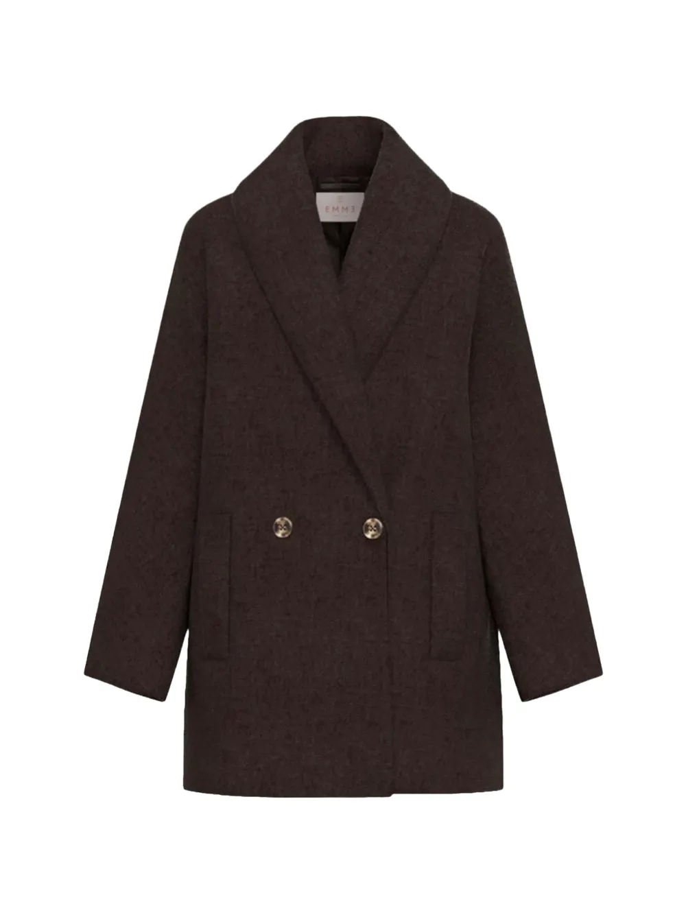 Marella double-breasted shawl-lapel coat - Marrone
