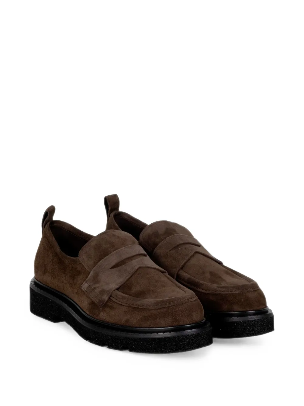 GUGLIELMO ROTTA suede slip-on loafers Bruin