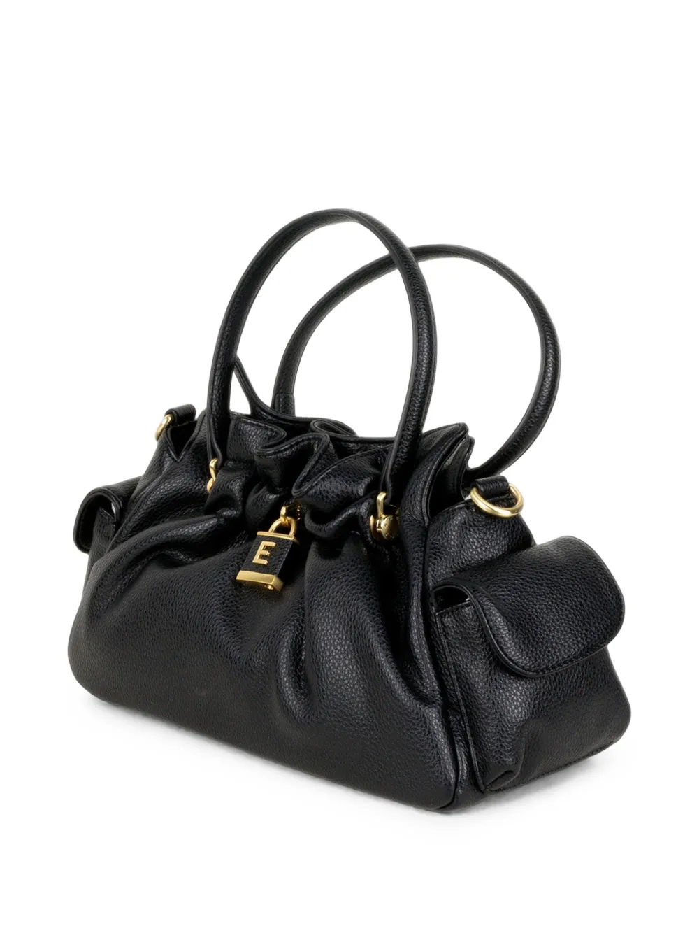 ERMANNO FIRENZE logo-plaque gathered tote bag Zwart