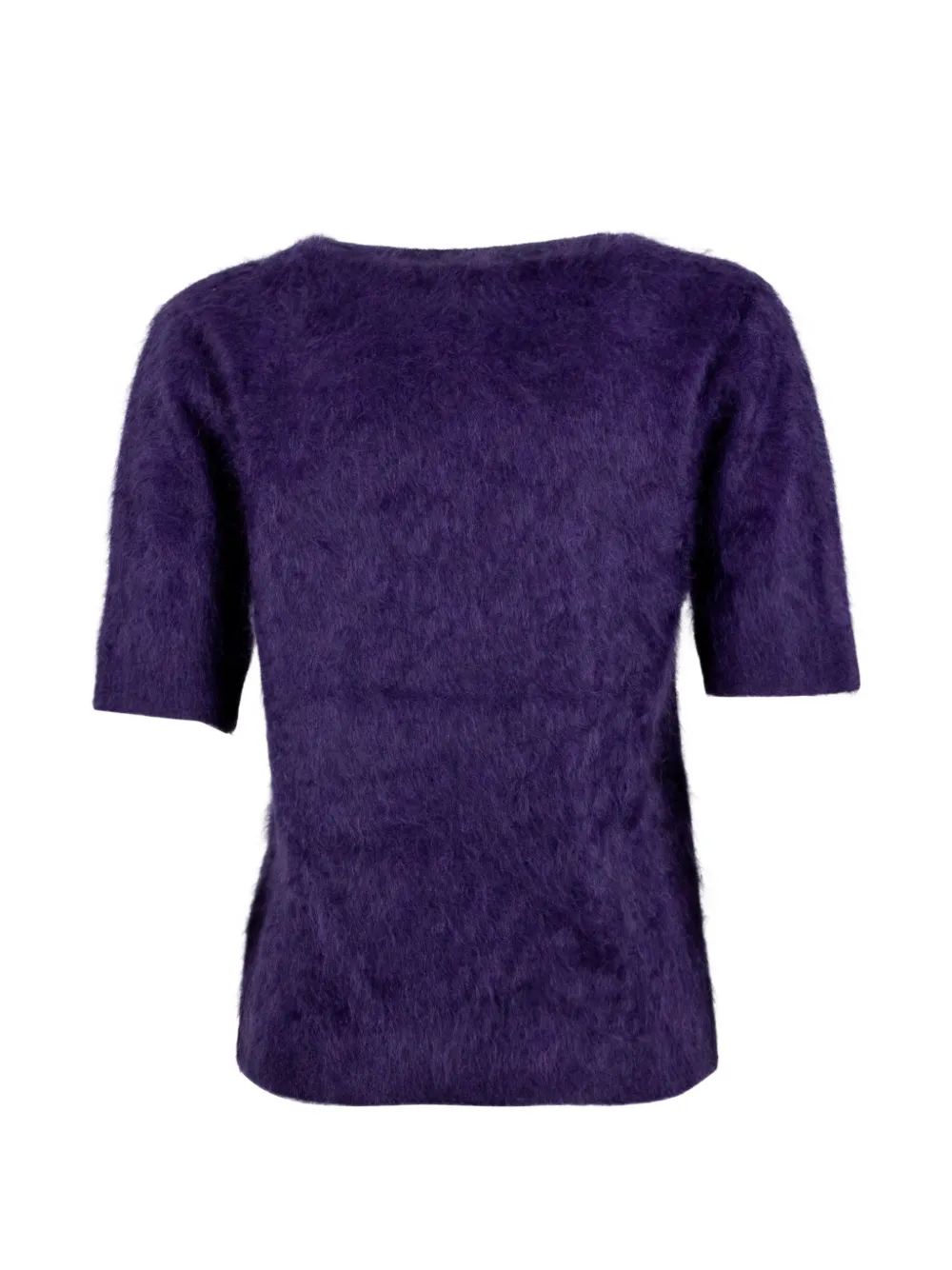 Seventy brushed short-sleeve cashmere T-shirt Paars