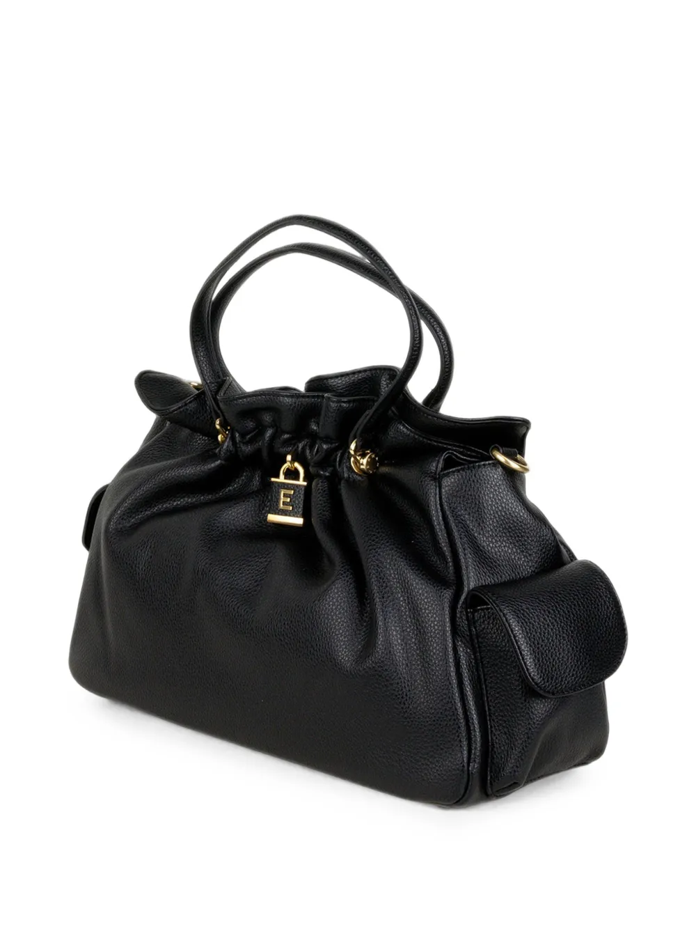 ERMANNO FIRENZE logo-plaque gathered clutch bag Zwart