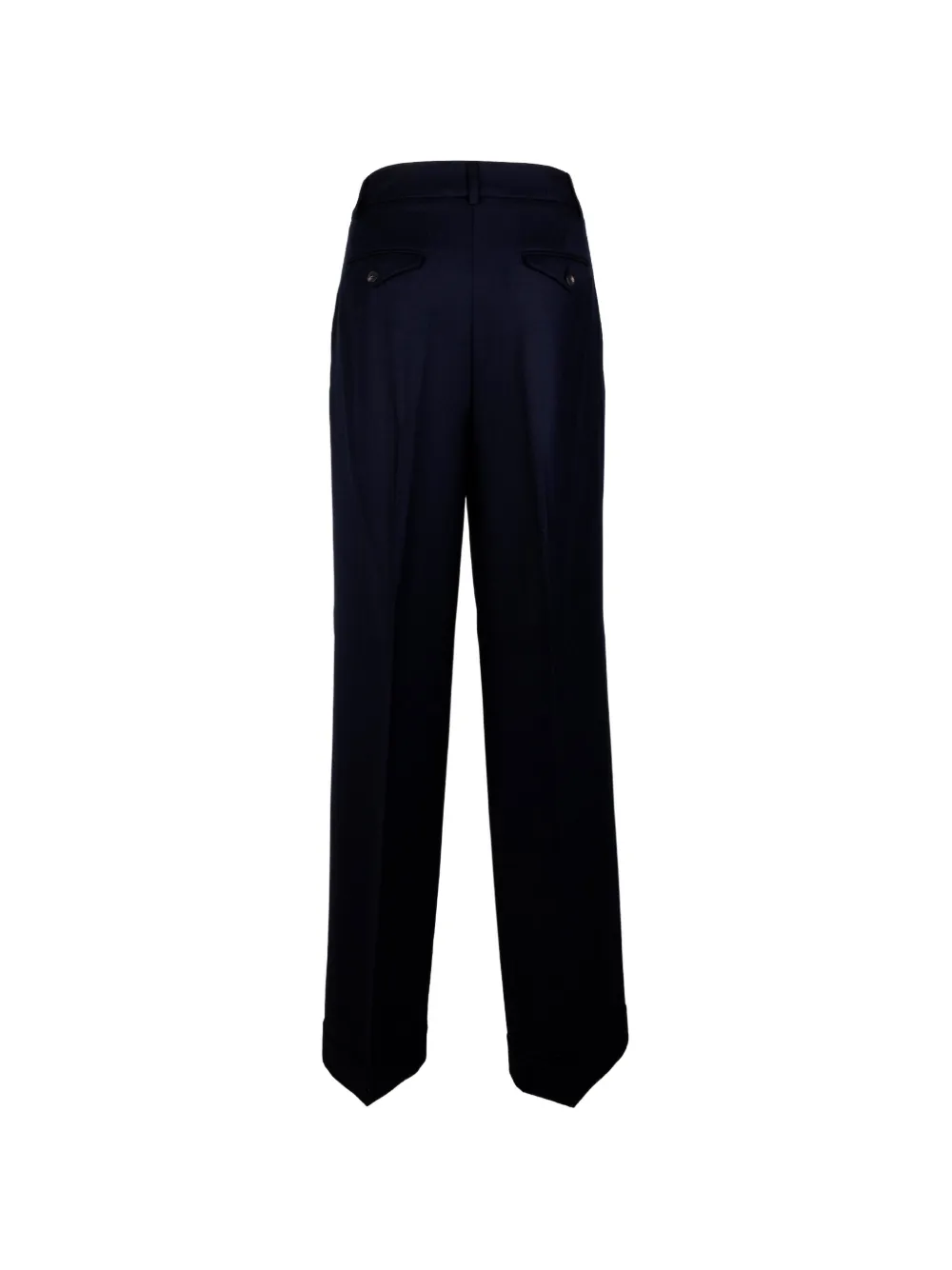 Via Masini 80 Plooibroek met wijde pijpen Blauw