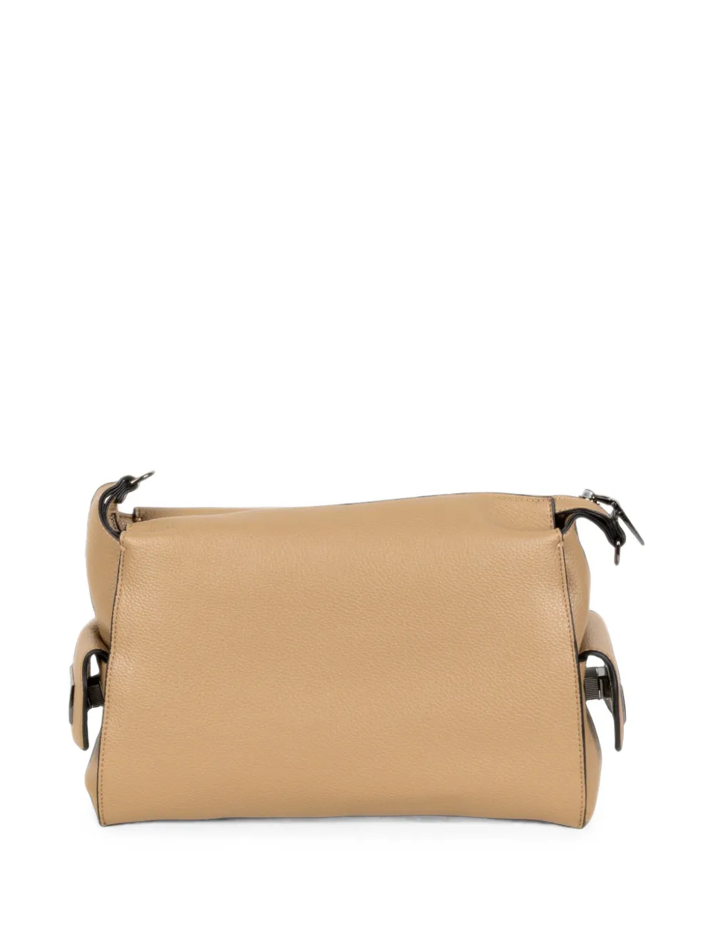 ERMANNO FIRENZE logo-print pebbled shoulder bag Beige