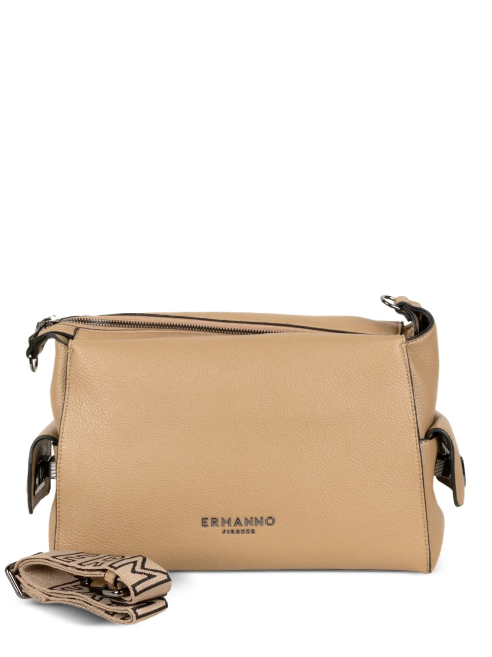 ERMANNO FIRENZE logo-print pebbled shoulder bag