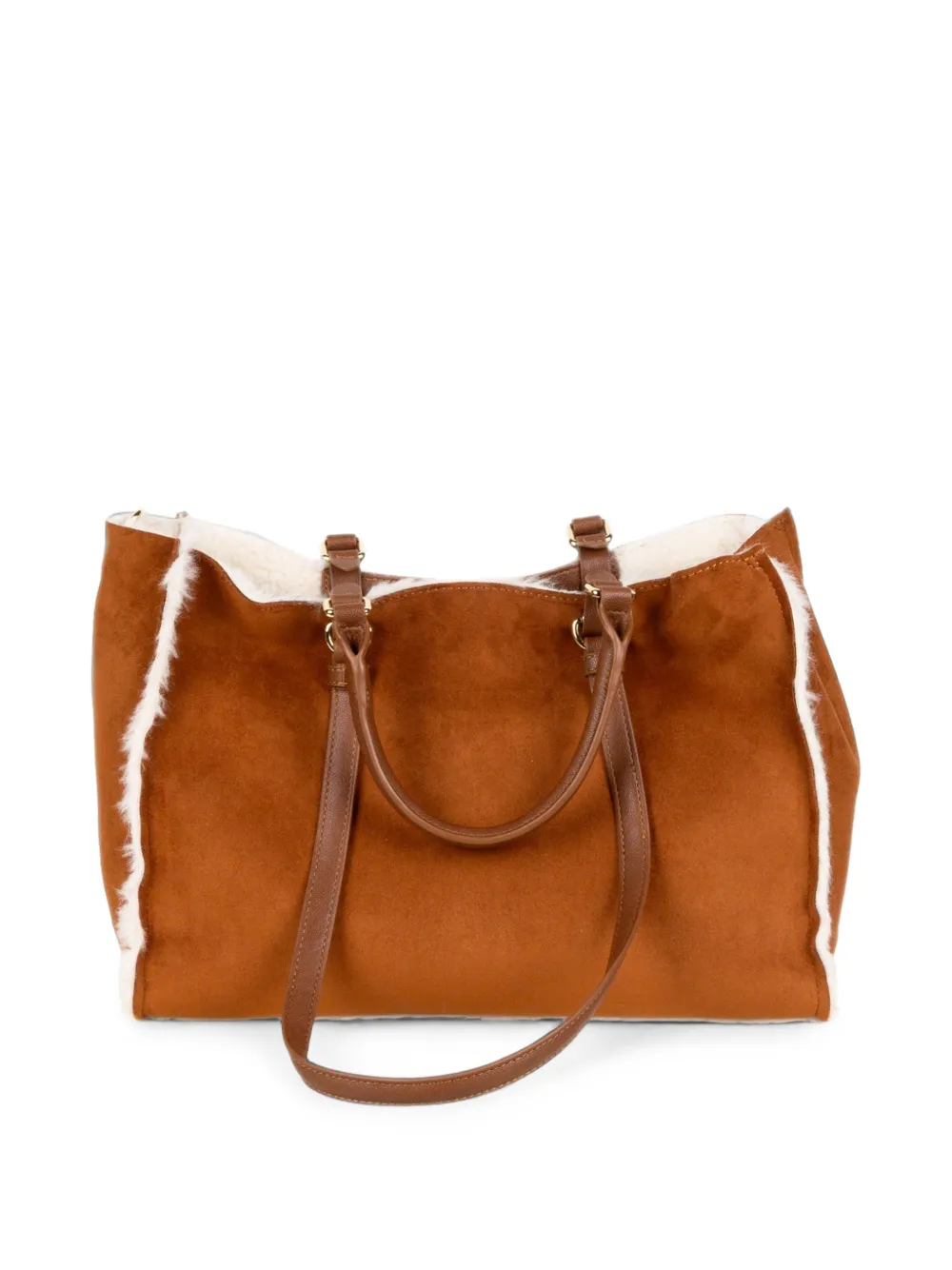 ERMANNO FIRENZE small embroidered faux-fur tote bag Bruin