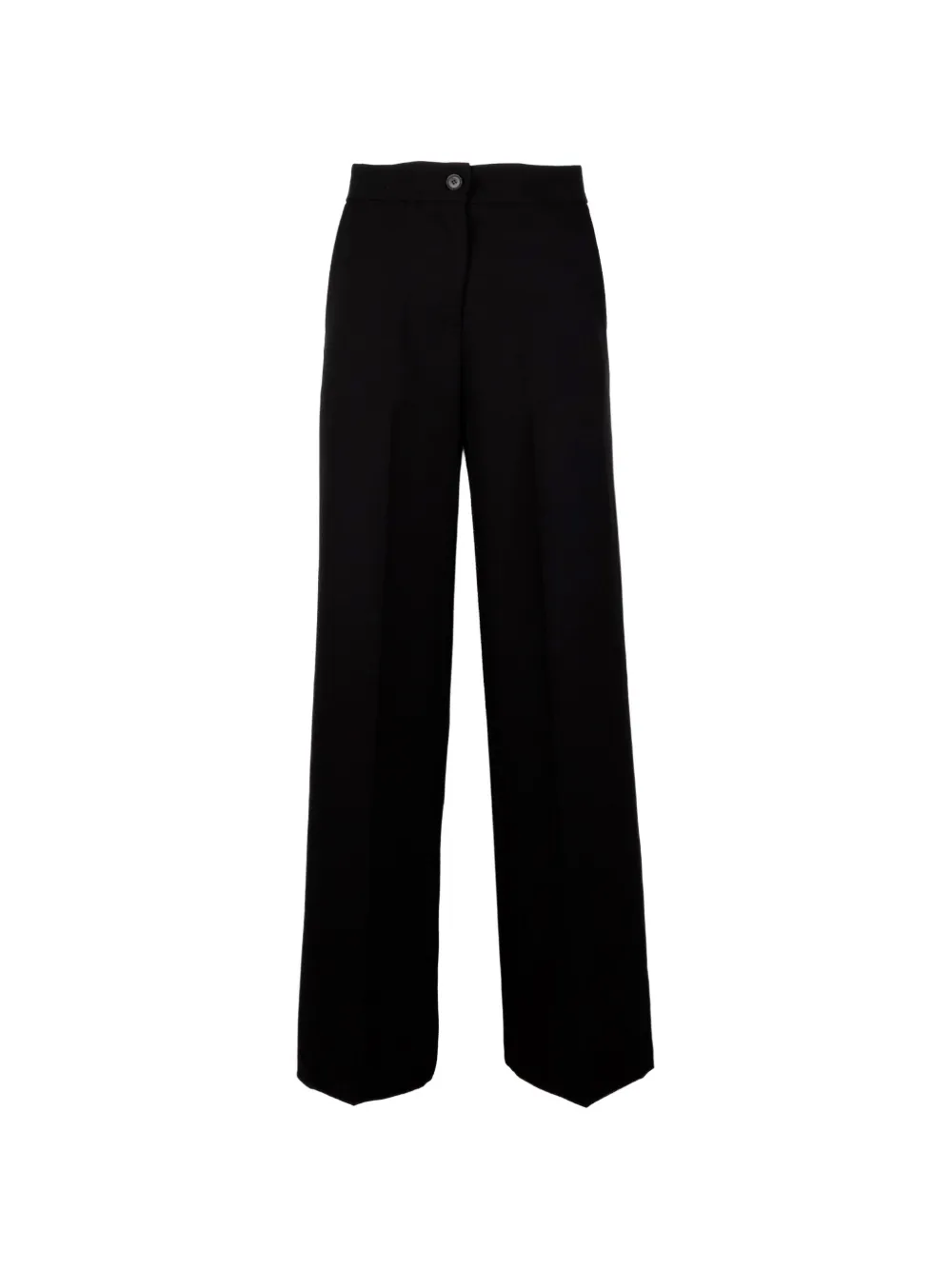 Vicario Cinque pressed-crease wide-leg trousers - Nero