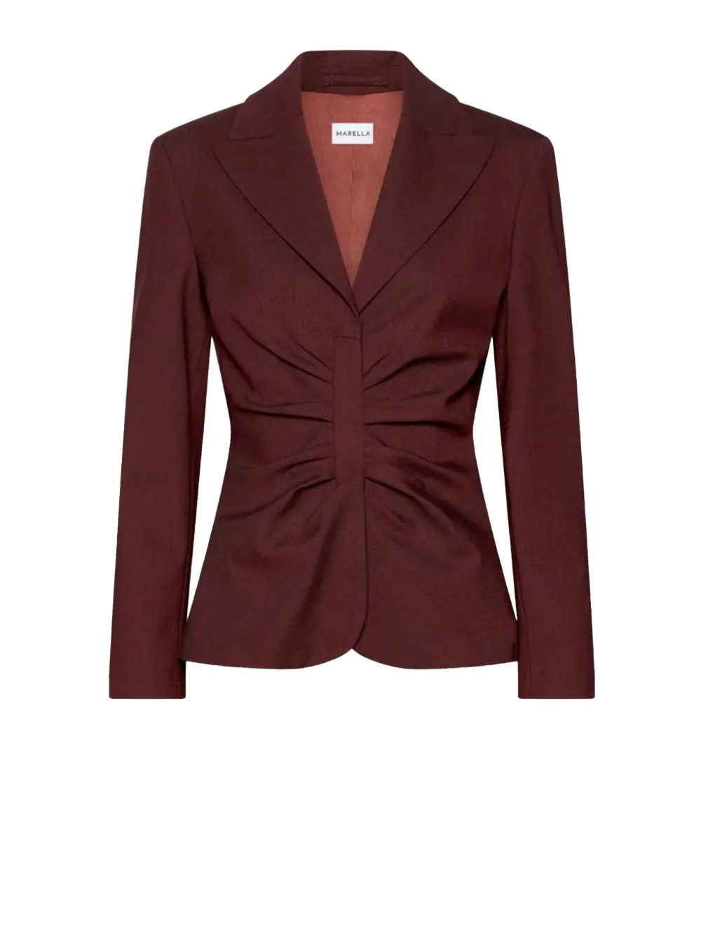 Marella ruched single-breasted blazer Rood