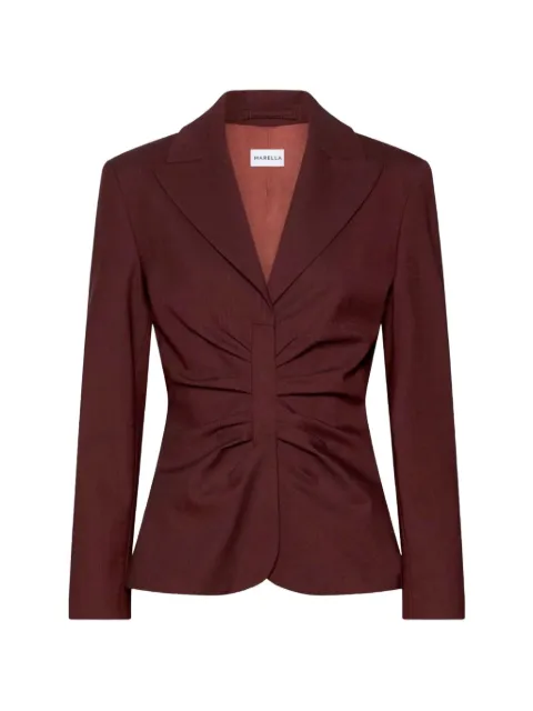 Marella ruched single-breasted blazer
