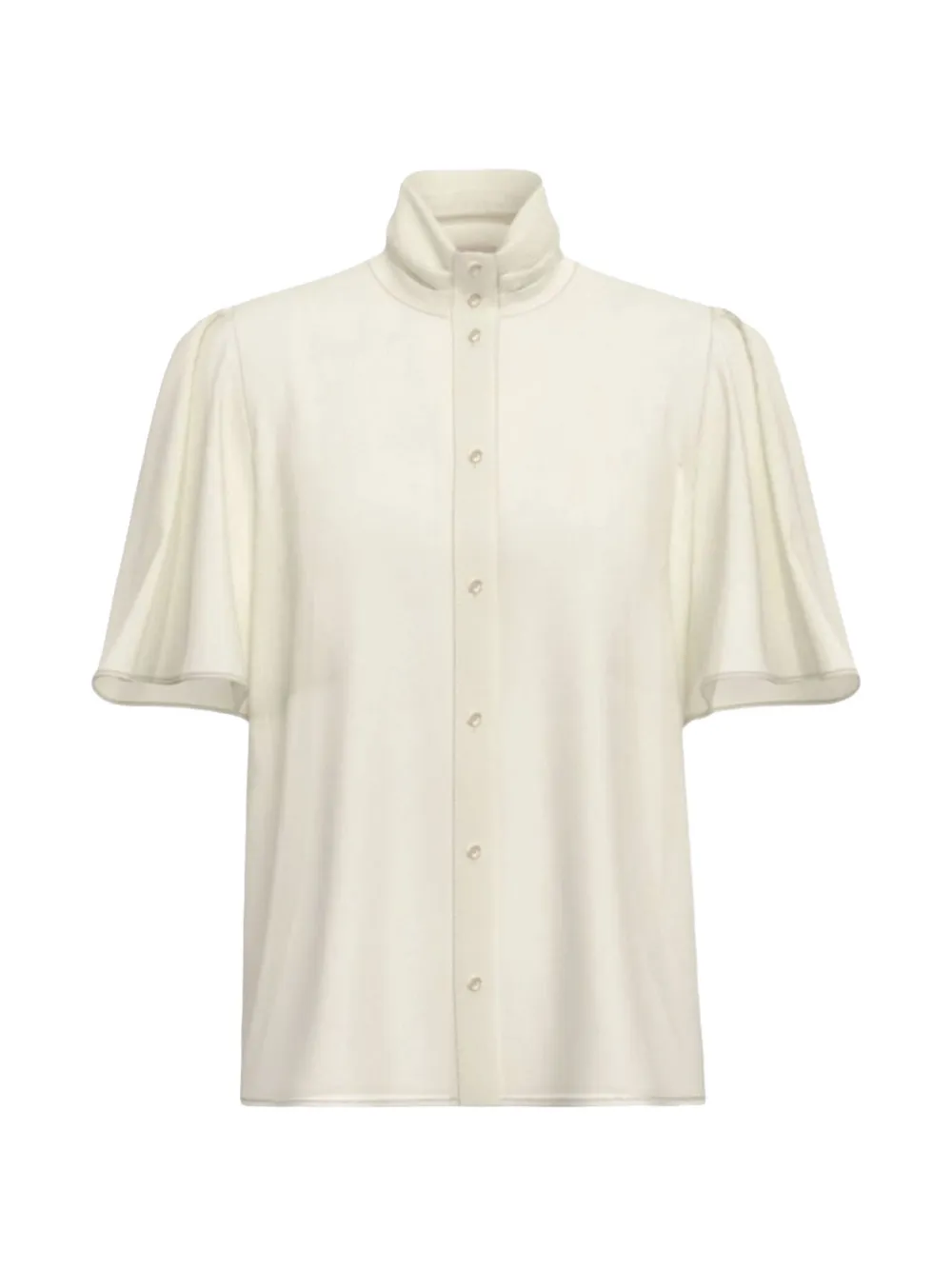 Marella high-neck flared-sleeve shirt - Blanc Marella high-neck flared-sleeve shirt - Blanc