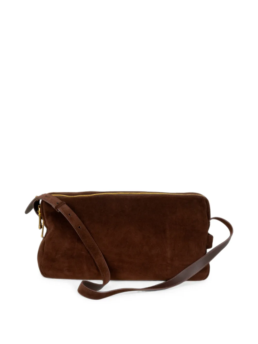 Ermanno Scervino suede double-zip shoulder bag Bruin