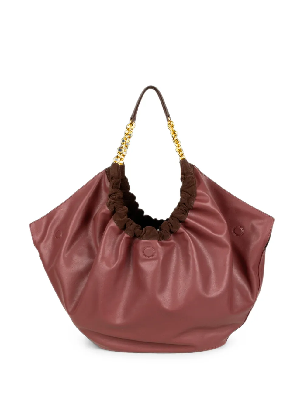 Coccinelle Smash ruched chain-link tote bag