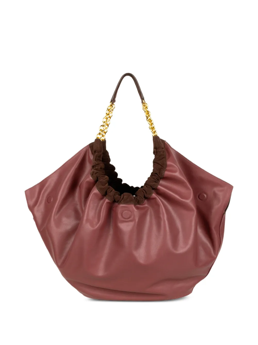 Coccinelle Smash ruched chain-link tote bag