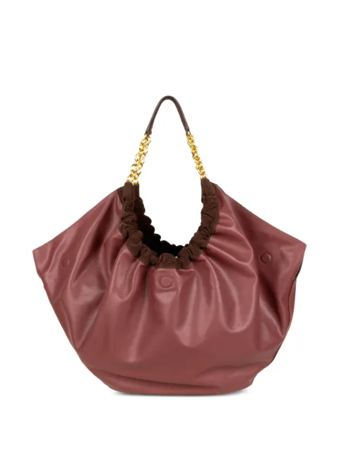 Coccinelle Smash ruched chain-link tote bag