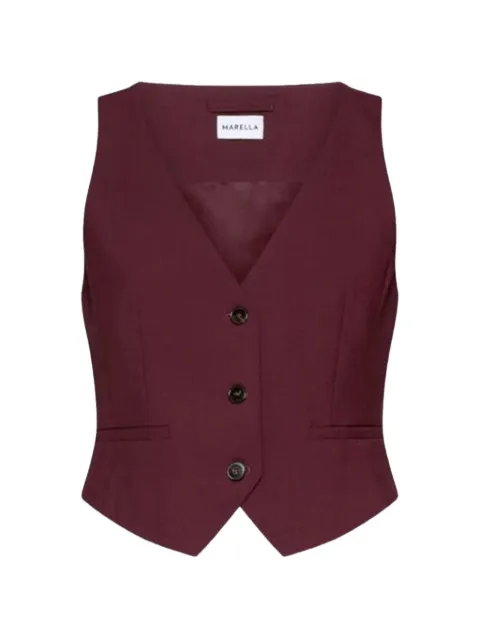 Marella single-breasted sleeveless waistcoat