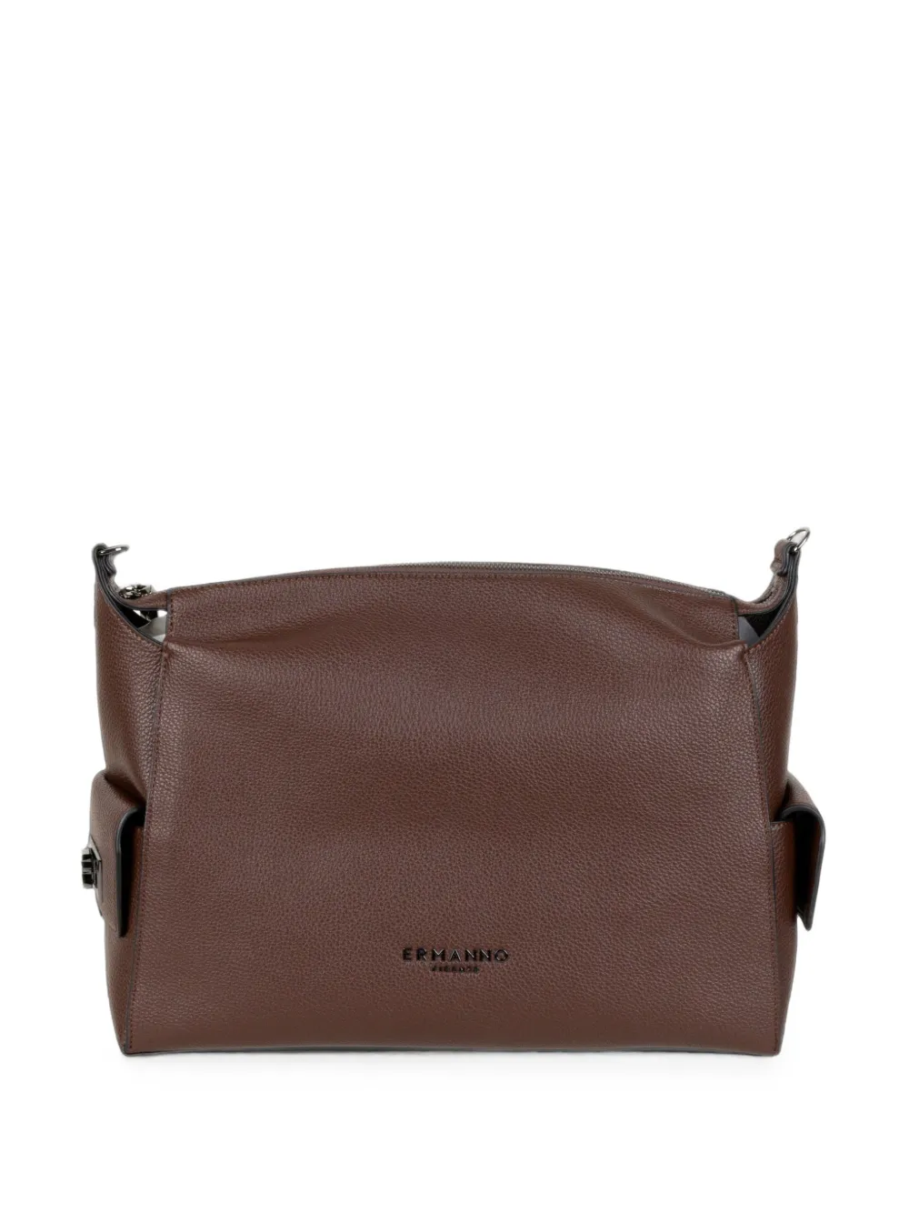 ERMANNO FIRENZE grained-texture side-pocket clutch bag - Marrone