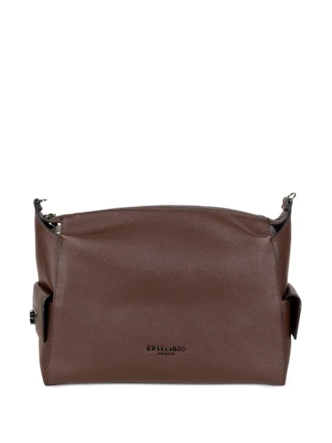 ERMANNO FIRENZE Clutch com textura granulada e bolso lateral