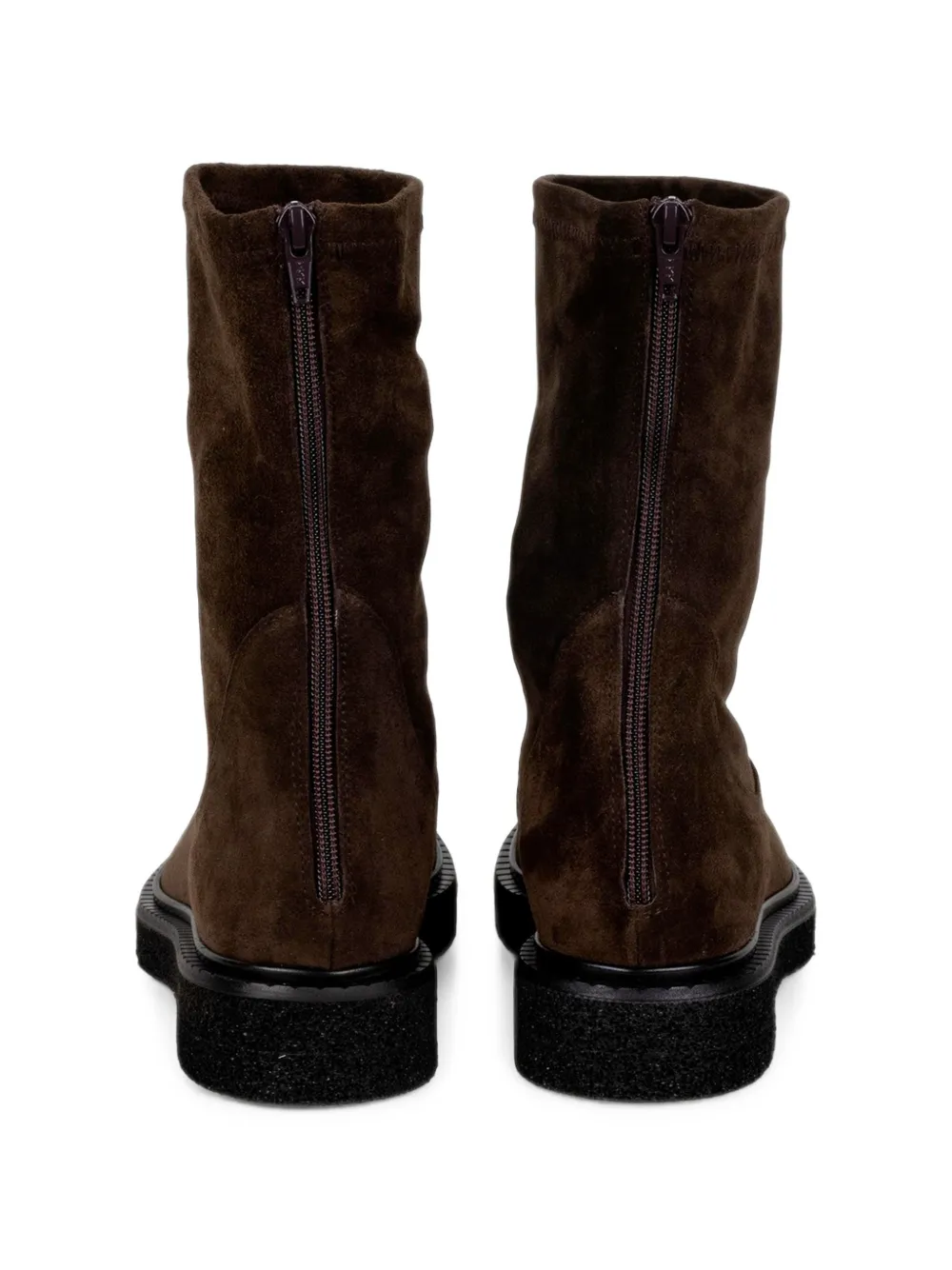 GUGLIELMO ROTTA suede rear-zip boots Bruin