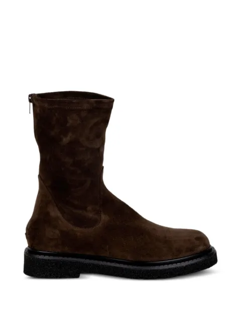 GUGLIELMO ROTTA suede rear-zip boots