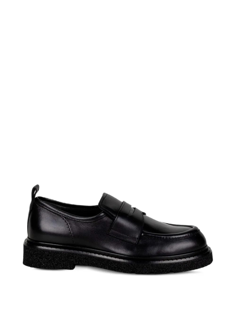 GUGLIELMO ROTTA leather penny loafers - Nero