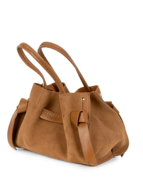 VISONA` Vittorina knot-detail suede tote bag