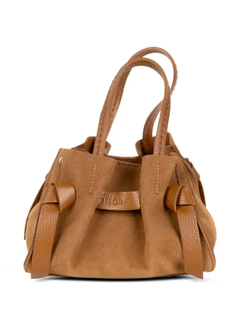 VISONA` Vittorina knot-detail suede tote bag