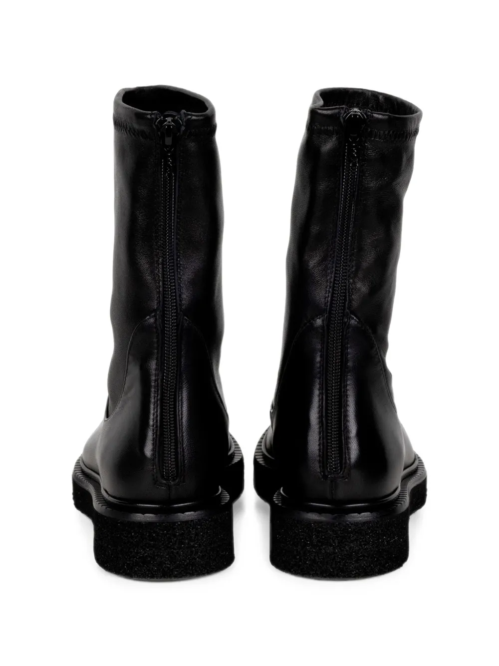 GUGLIELMO ROTTA rear-zip leather boots Zwart