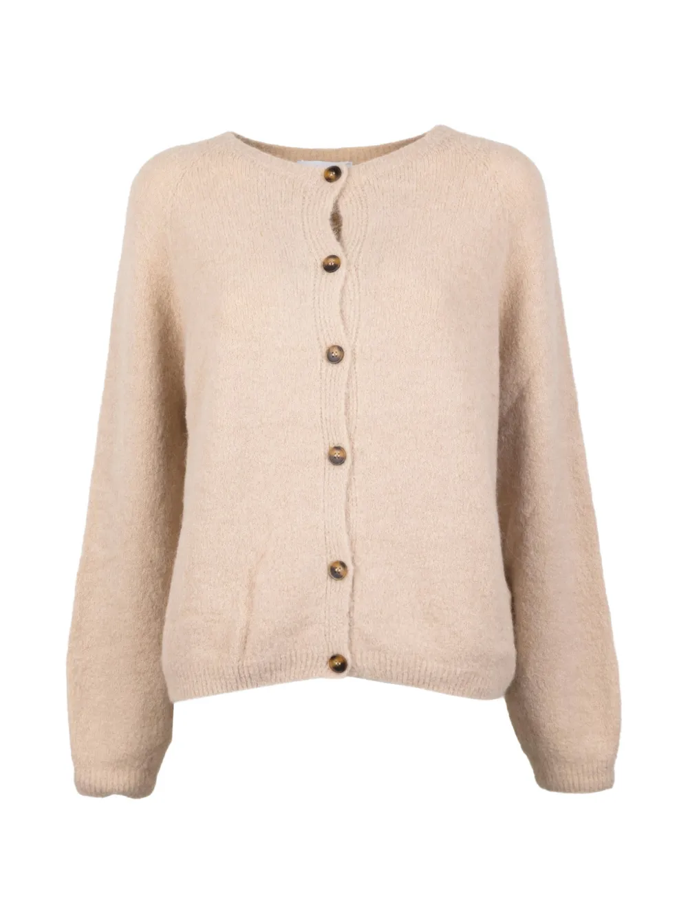 cinque brushed-finish raglan-sleeve cardigan