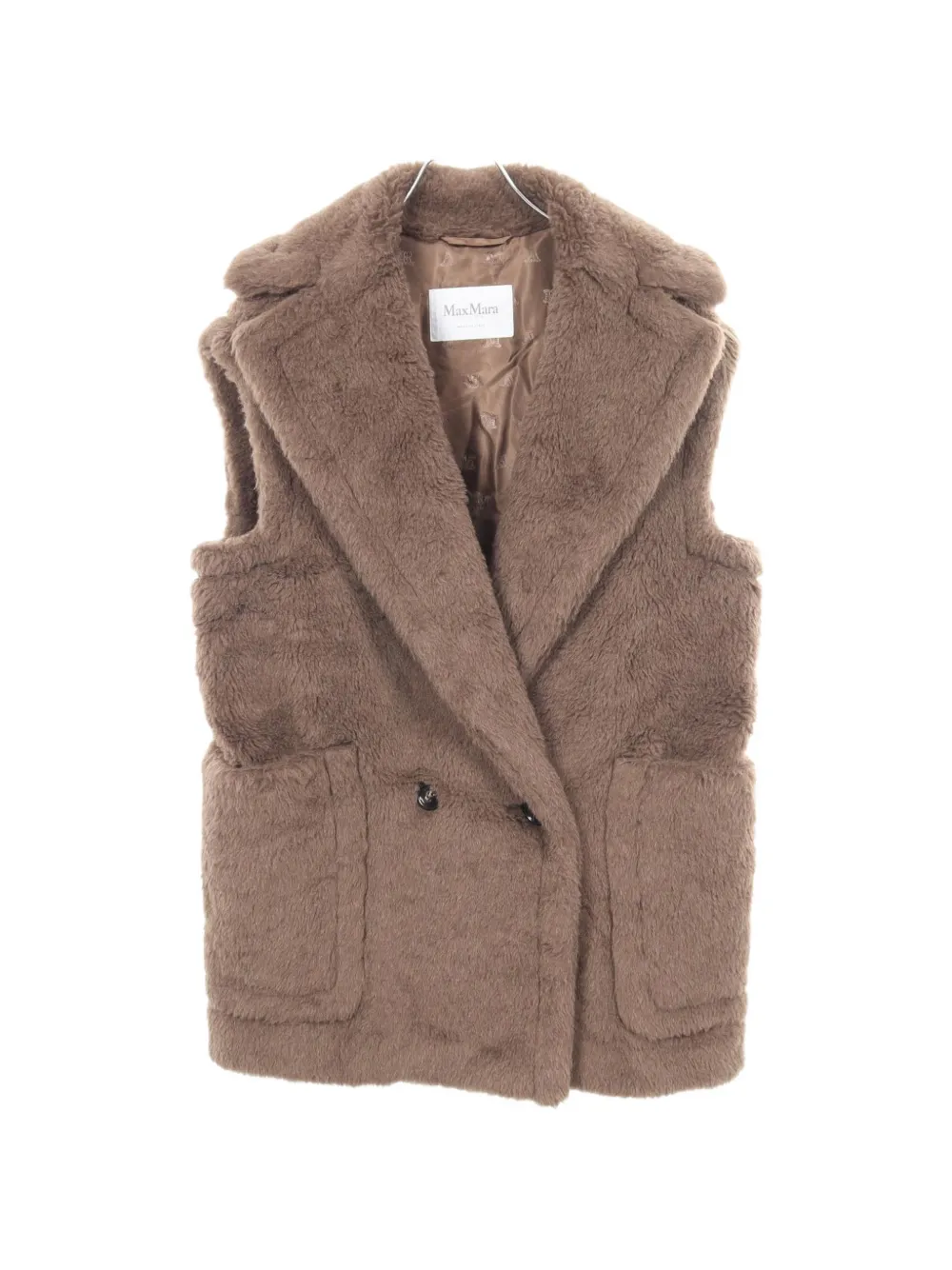 Max Mara 2010s Teddy Bear gilet - Marrone