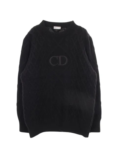 Christian Dior Pre-Owned jersey de punto de ochos con logo CD 2010