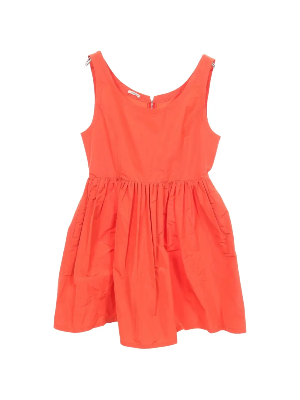 Miu Miu Pre-Owned robe courte sans manches à fronces (2010) - Orange