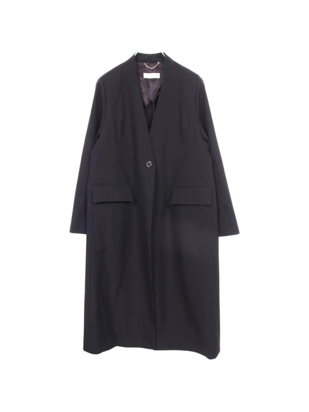Mackintosh 2010s collarless wool coat - Black