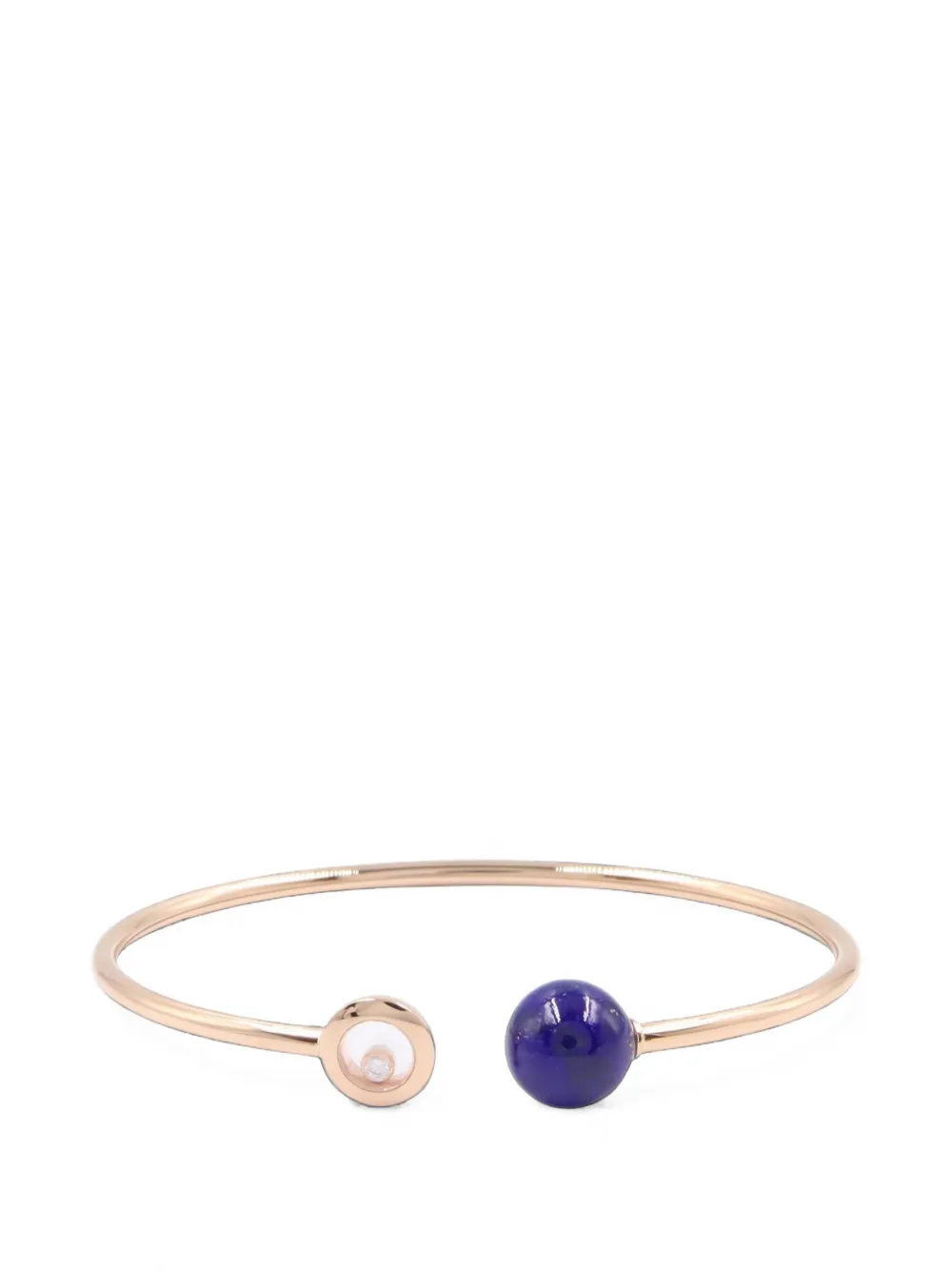 Pre-owned Chopard 2010s Happy Diamonds Planet Lapis-lazuli Diamond Bracelet In Pink