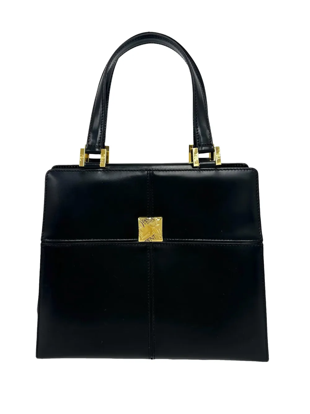Saint Laurent Pre-Owned sac à main en cuir (1980-1990) - Noir Saint Laurent Pre-Owned sac à main en cuir (1980-1990) - Noir