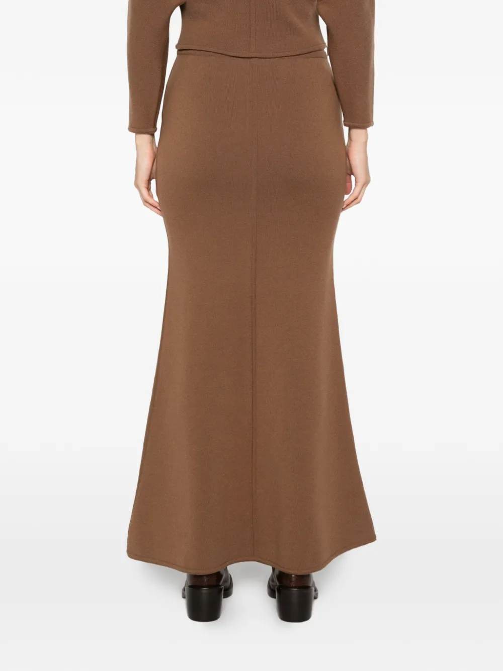 Max Mara raised-seam knitted skirt Bruin