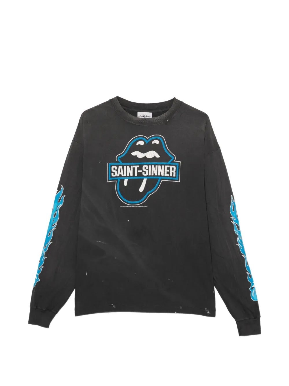 SAINT MXXXXXX graphic-print long-sleeved T-shirt Grijs