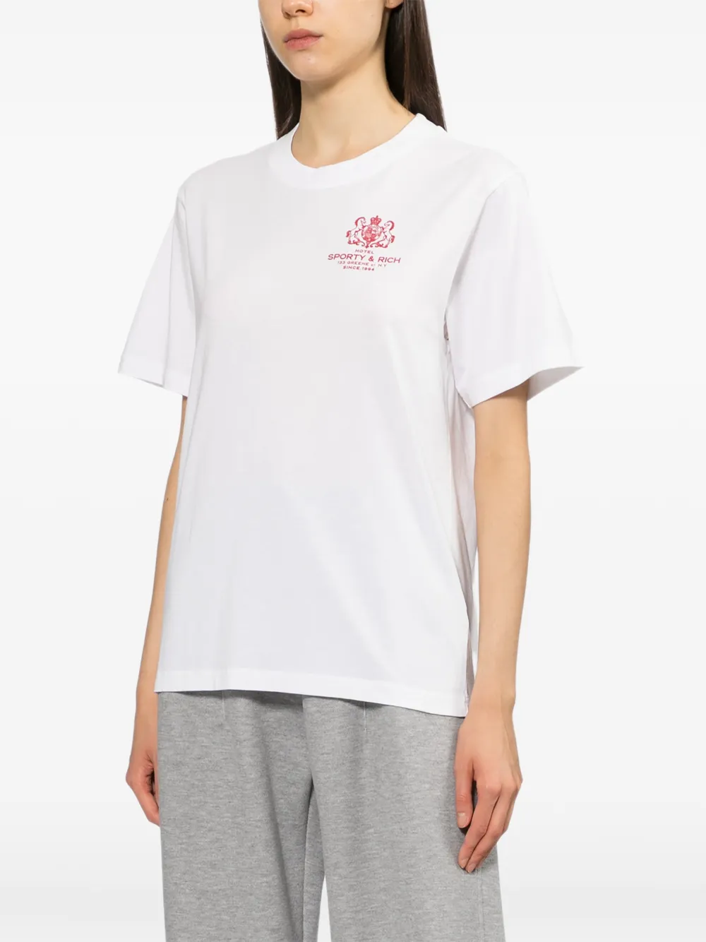 Sporty & Rich Hotel T-shirt Wit