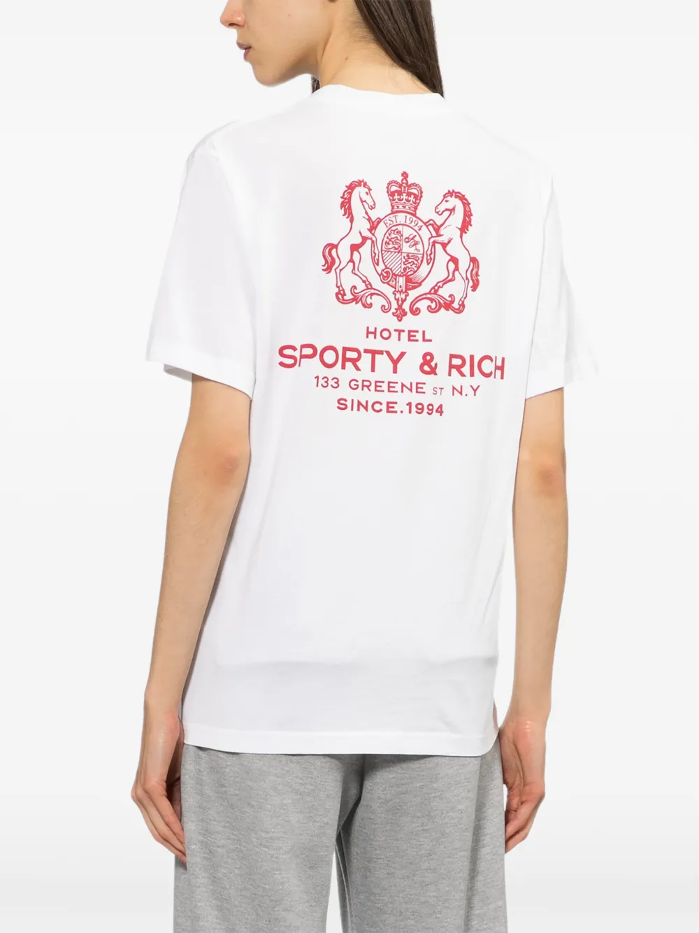 Sporty & Rich Hotel T-shirt Wit