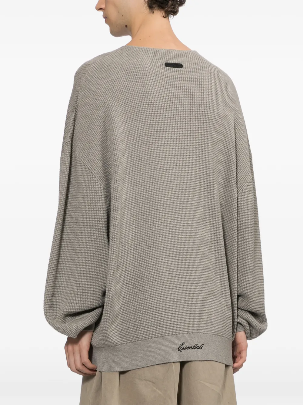 FEAR OF GOD ESSENTIALS Trui met wafelpatroon Beige
