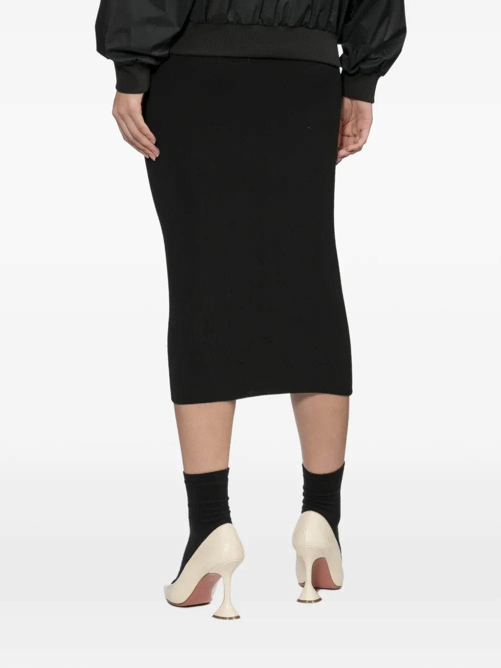 FEAR OF GOD ESSENTIALS Ribgebreide rok Zwart