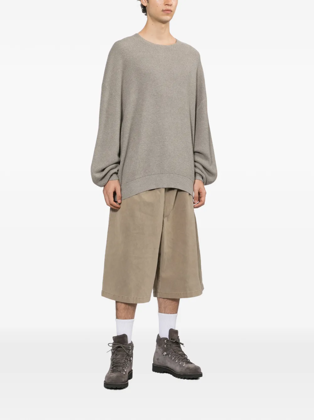 FEAR OF GOD ESSENTIALS Shorts met geborduurd logo Bruin
