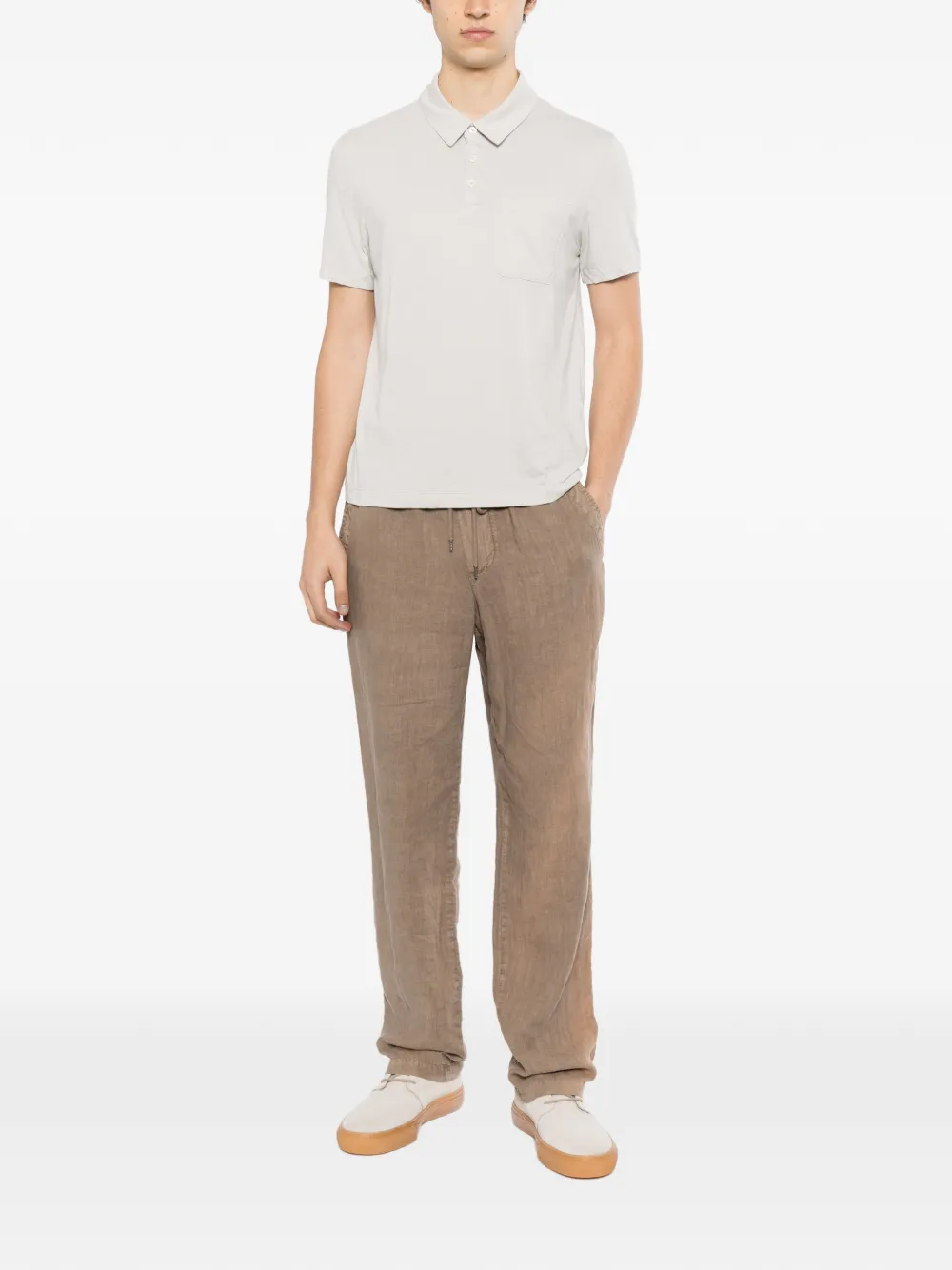 James Perse chest-pocket polo shirt Grijs