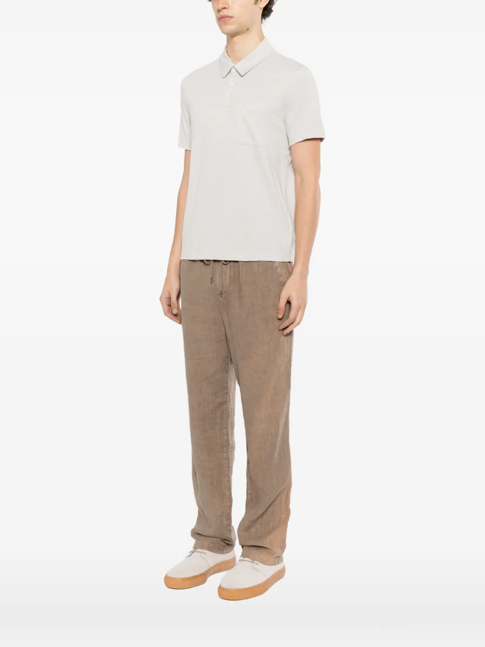 James Perse chest-pocket polo shirt Grijs