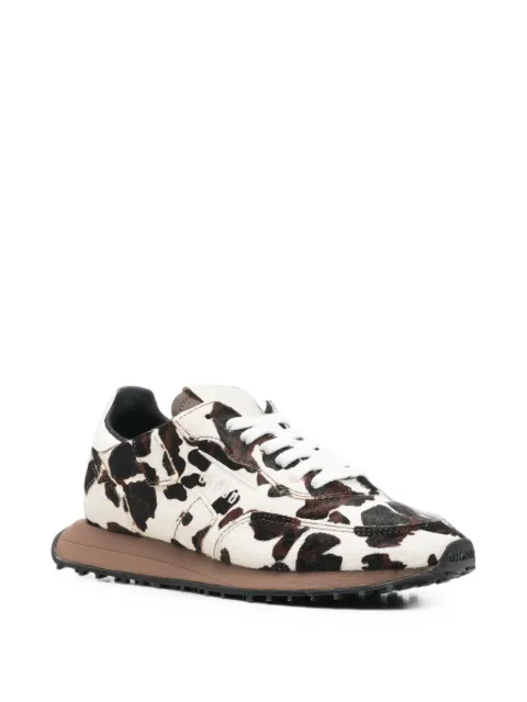 GHŌUD cow-print calf-hair sneakers