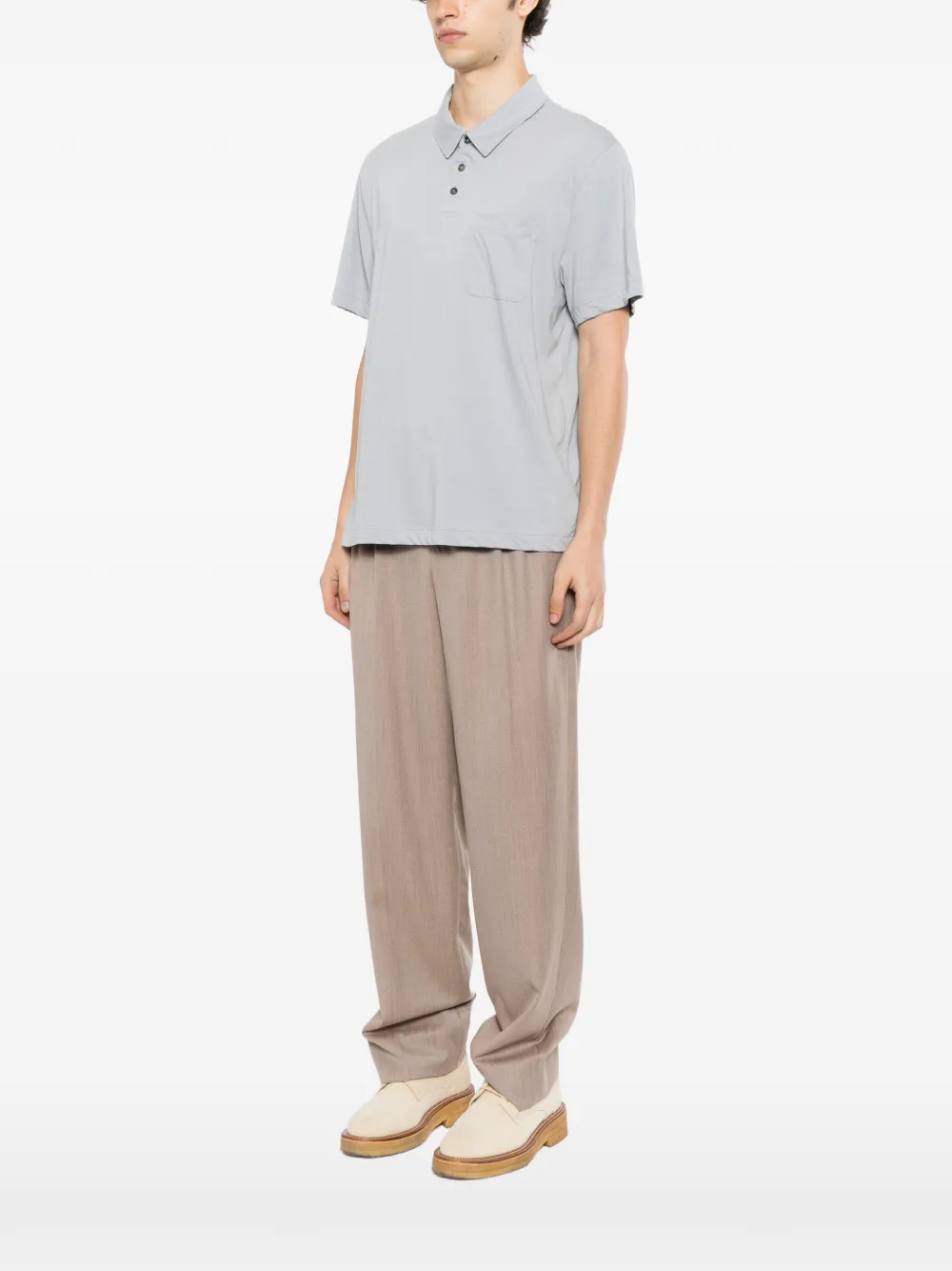 James Perse chest-pocket polo shirt Grijs