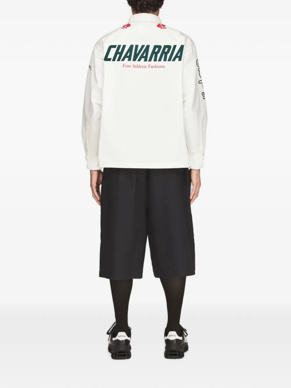 adidas x Chavarria logo-print button-down shirt Wit