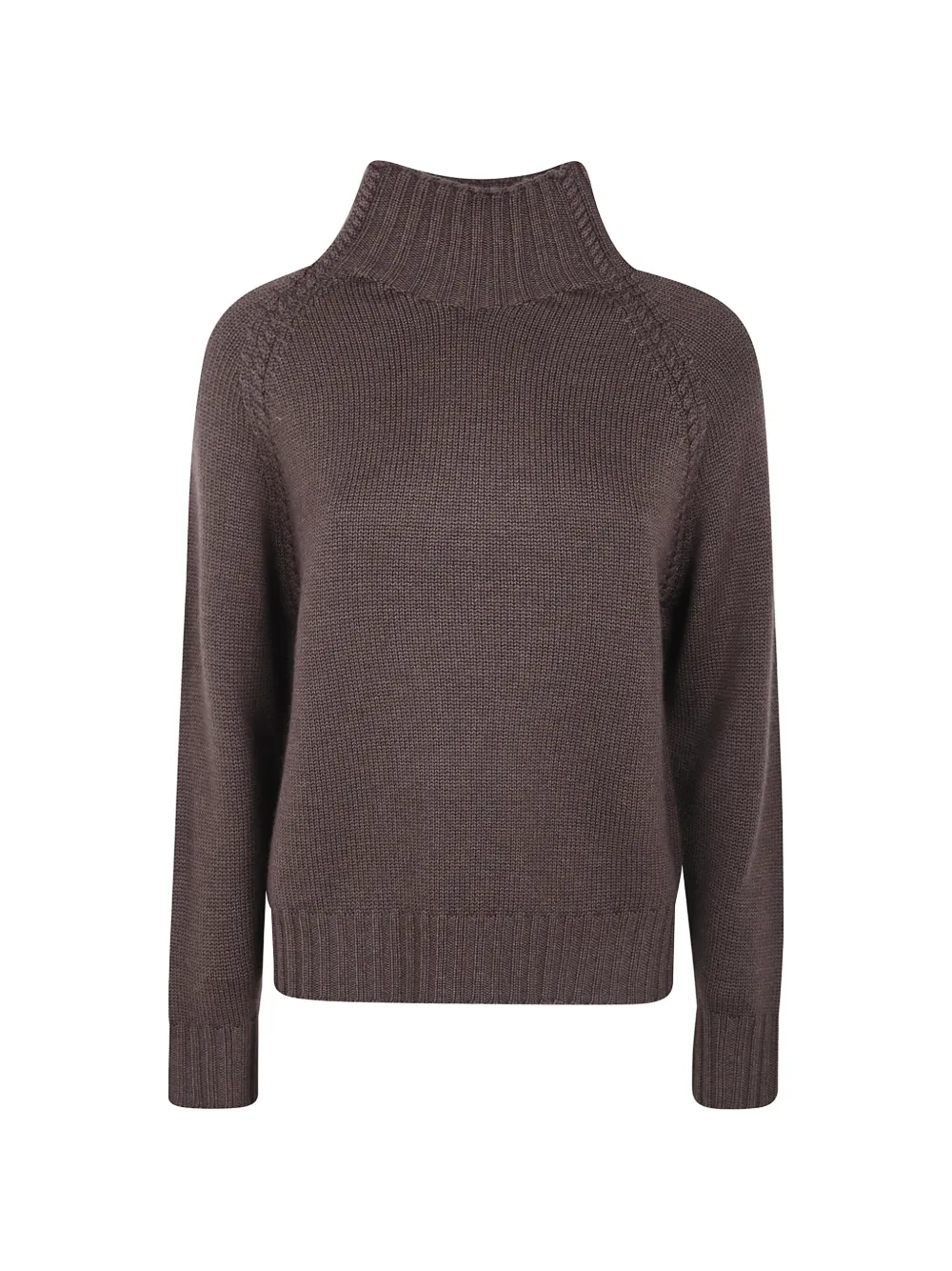 Rossopuro High-neck Raglan-sleeve Sweater In Brown