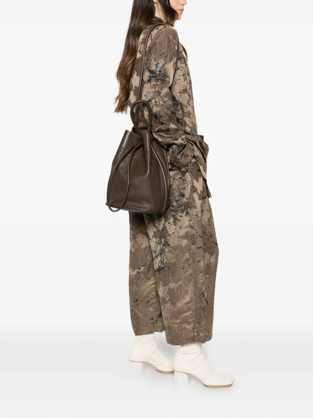 Uma Wang Medium leren shopper Bruin