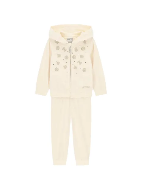 guess kids sequin-embellished logo-embroidered tracksuit set (set of two)